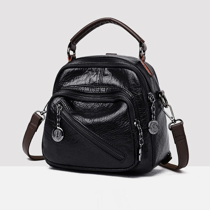 Multifunktionale, weiche Umhängetasche aus Kunstleder, umwandelbarer Rucksack - image 7