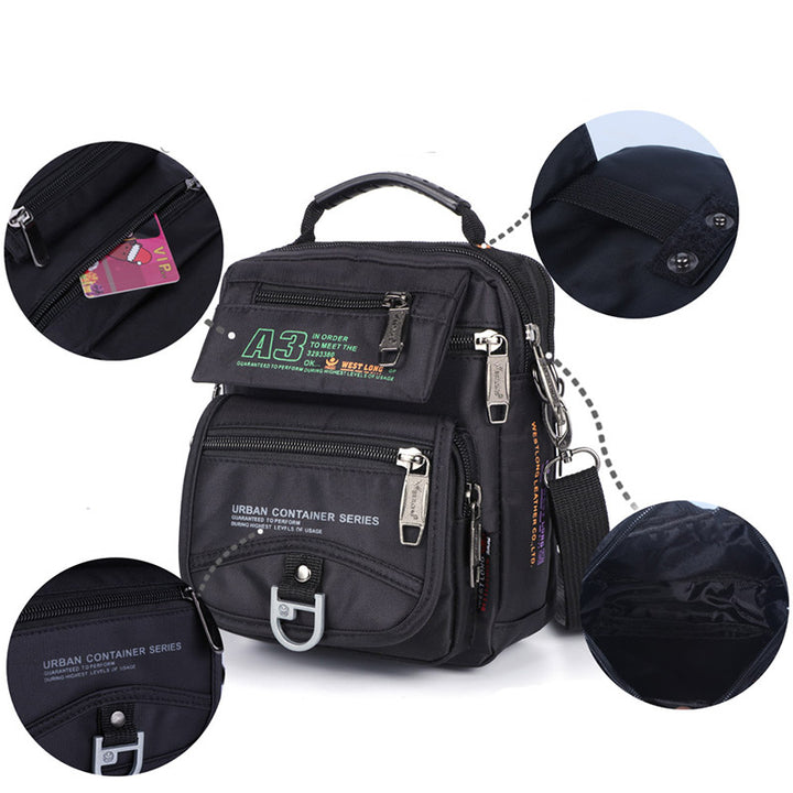 Nylon-Geldbörse mit mehreren Taschen, lässige Umhängetasche, Schultertasche, Reise-Brusttasche