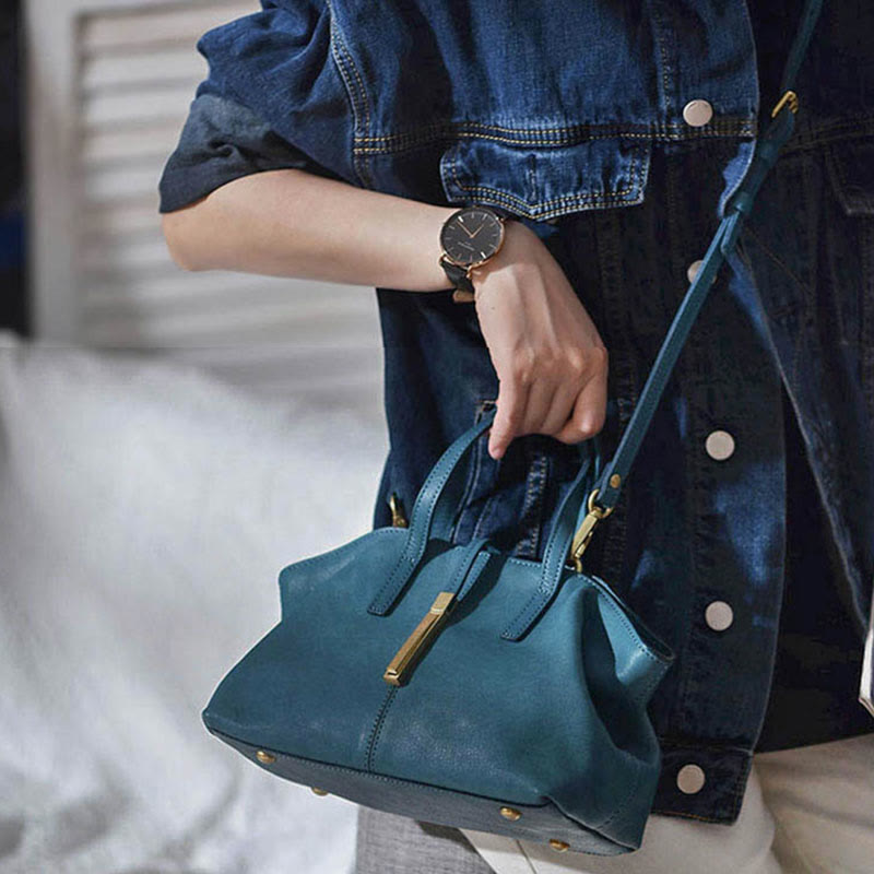 Top-Griff-Tasche für Frauen Dating Vintage Leder Umhängetasche