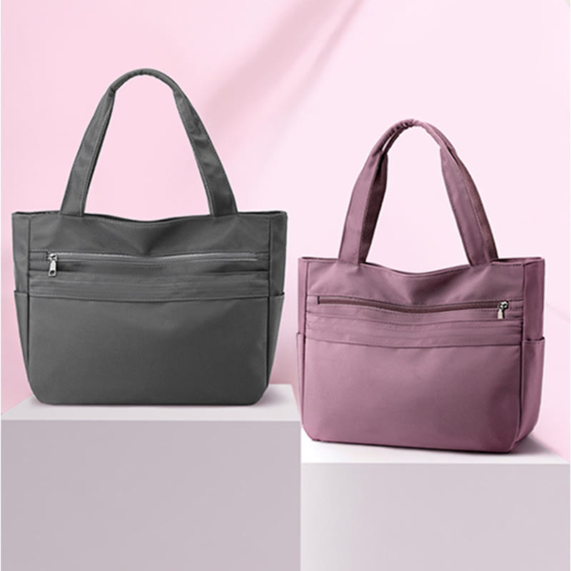 Einkaufstasche für Damen, einfache, lässige Einkaufshandtasche aus Nylon
