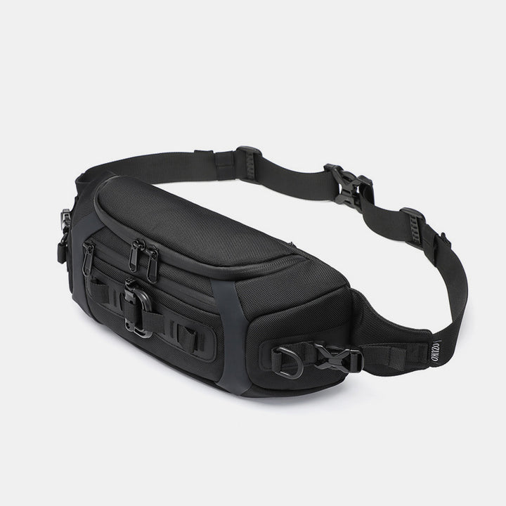 Multifunktionale Umhängetasche, Hüfttasche für Herren, Brusttasche mit mehreren Taschen