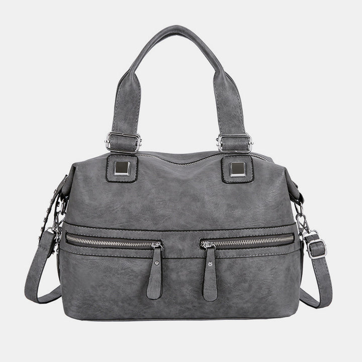 Robuste Vintage-Tragetasche aus weichem Leder mit großem Fassungsvermögen