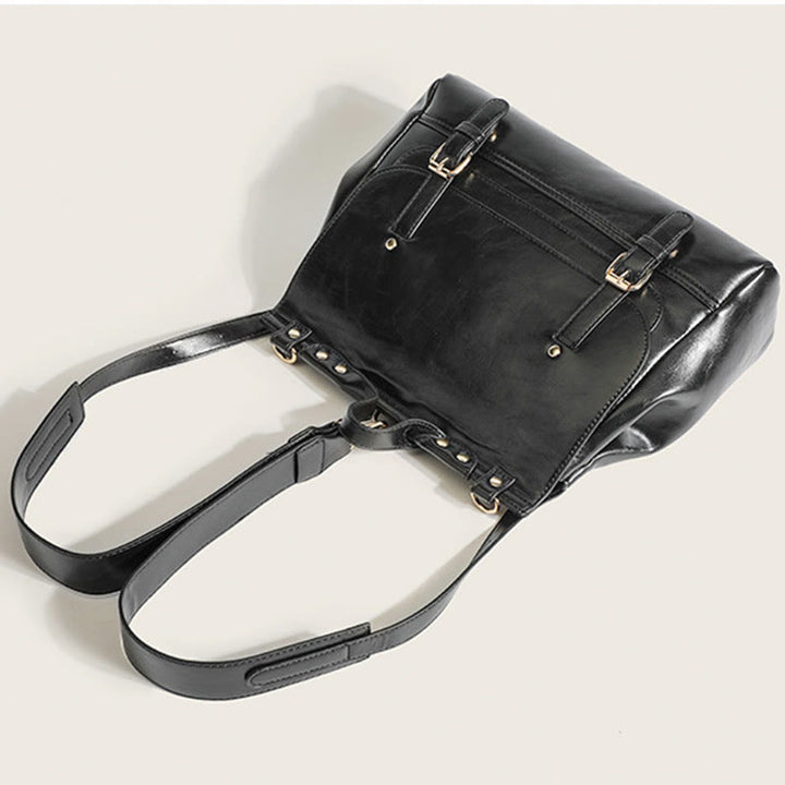 Rucksack für Damen, Vintage, Ölwachsleder, multifunktionale Umhängetasche