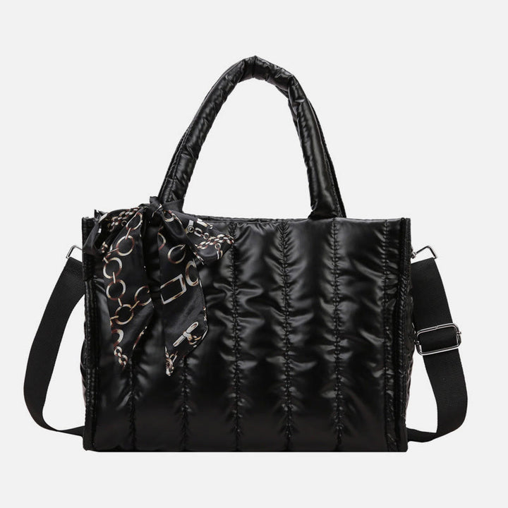 Daunenhandtasche, große Kapazität, abnehmbarer Riemen, Umhängetasche für den Winter