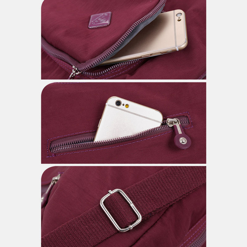 Nylon Hobo Handtaschen Umwandlungs-Rucksack Umhängetasche Schultertasche