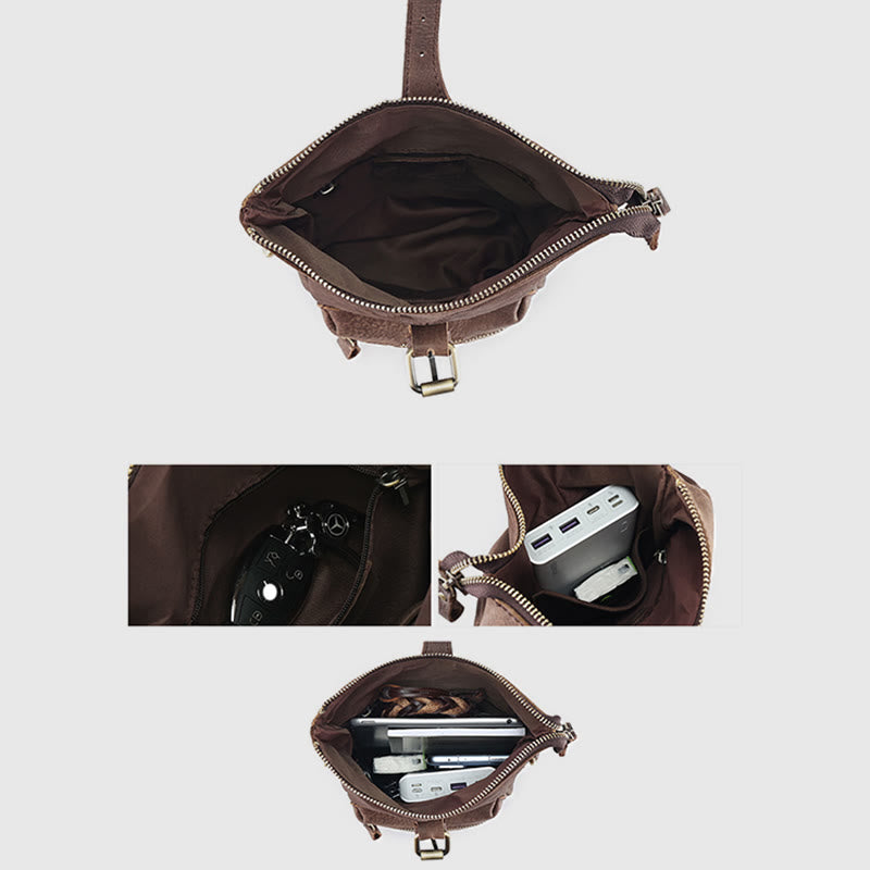 Gürteltasche für Herren, multifunktionale Gürteltasche aus Leder für Outdoor-Sportbekleidung