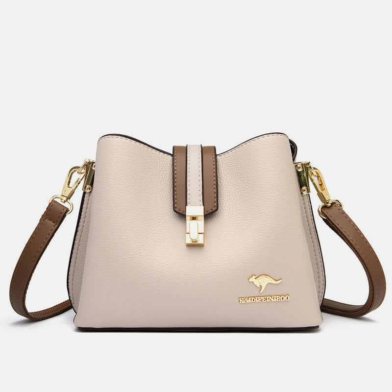 Umhängetasche für Damen, großzügige Schultertasche aus PU-Leder