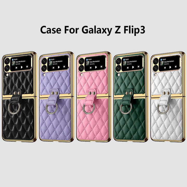 Handyhülle für Z Flip, faltbares Rhombic Style Ring Case