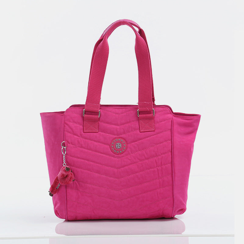 Nylon-Tragetasche für Damen, wasserdicht, groß, gesteppt, Schultertasche, Handtasche
