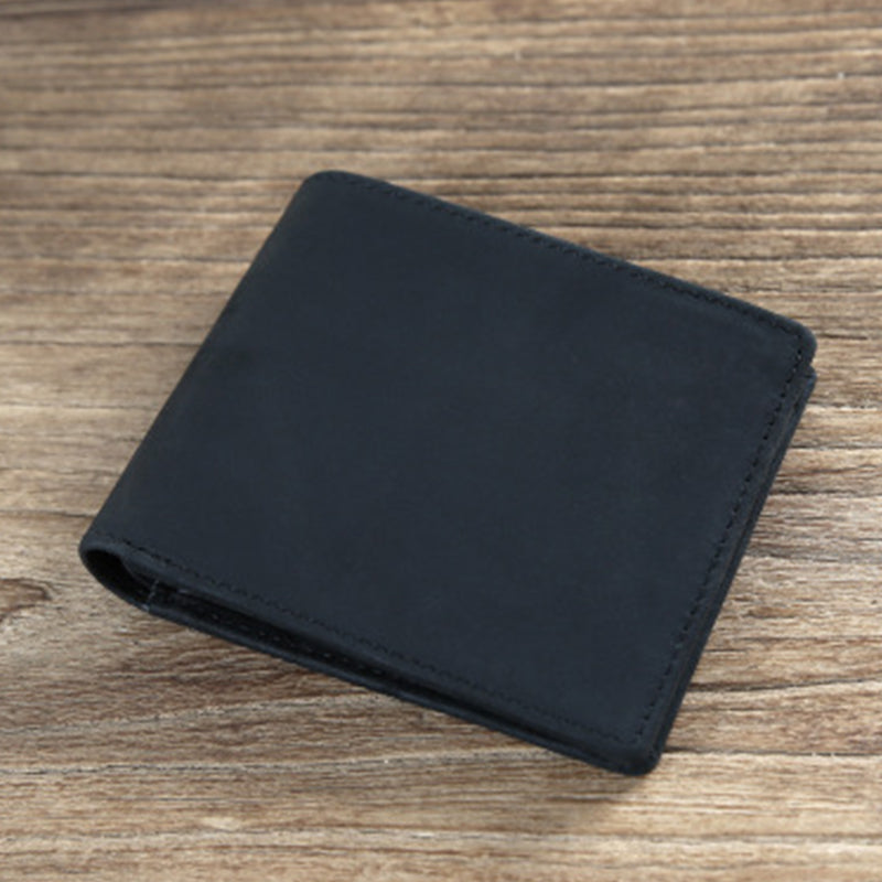 Lässige Bifold-Geldbörse aus echtem Leder im Vintage-Stil