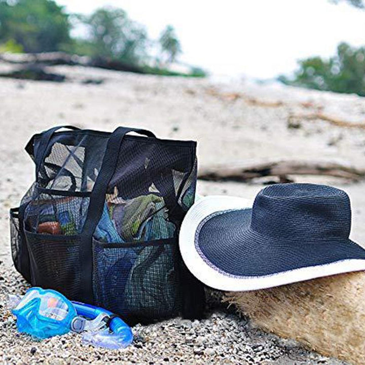 Übergroße Strandtaschen aus Netzgewebe