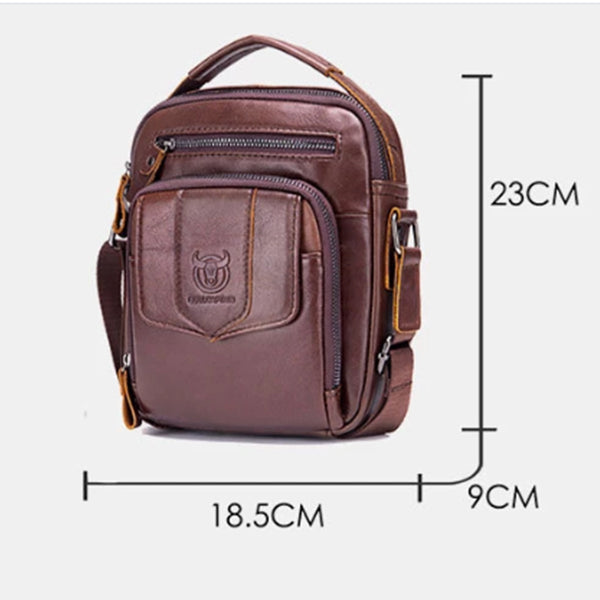 Lässige Umhängetasche aus Leder für Herren im Vintage-Stil