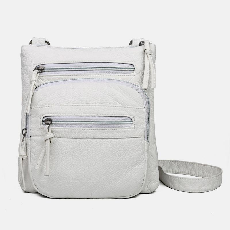 Umhängetasche aus weichem Leder mit großem Fassungsvermögen, Schultertasche