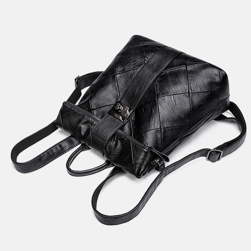 Diebstahlsicherer Vintage-Rucksack aus echtem Leder