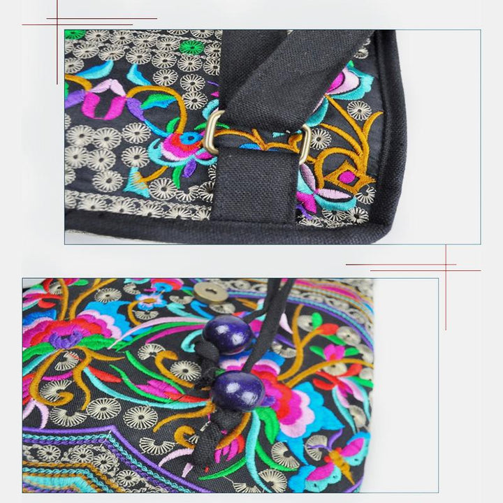 Reiserucksack mit ethnischer Vintage-Stickerei
