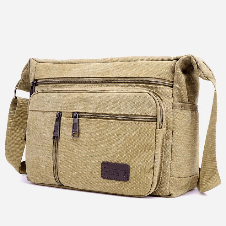 Umhängetasche für Herren, Vintage, Outdoor, Canvas, Business-Umhängetasche