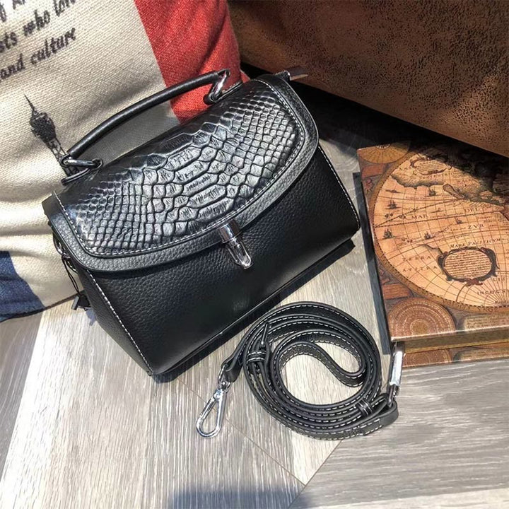 Minimalistische Umhängetasche für Damen, echtes Leder, kleine Schultertasche