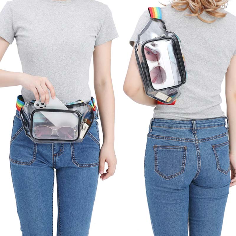 Große, wasserdichte, transparente, süße Gürteltasche