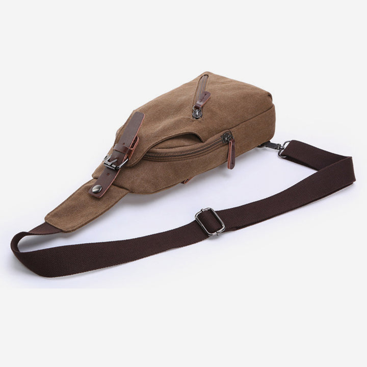 Multifunktionale Schultertasche aus Canvas im Vintage-Stil
