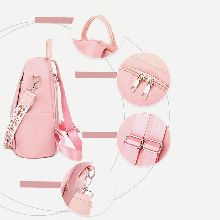Rucksack für Damen, große Kapazität, Outdoor-Stickerei, Freizeit-Tagesrucksack