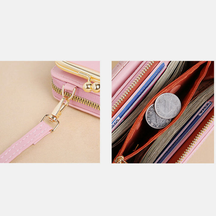 Kleine Crossbody-Handy-Geldbörse für Damen, Mini-Schultertasche, Geldbörse