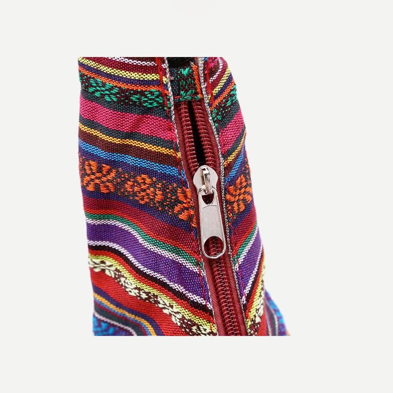 Umhängetasche für Damen, bedruckt, Blumenmuster, Leinen, volkstümlich