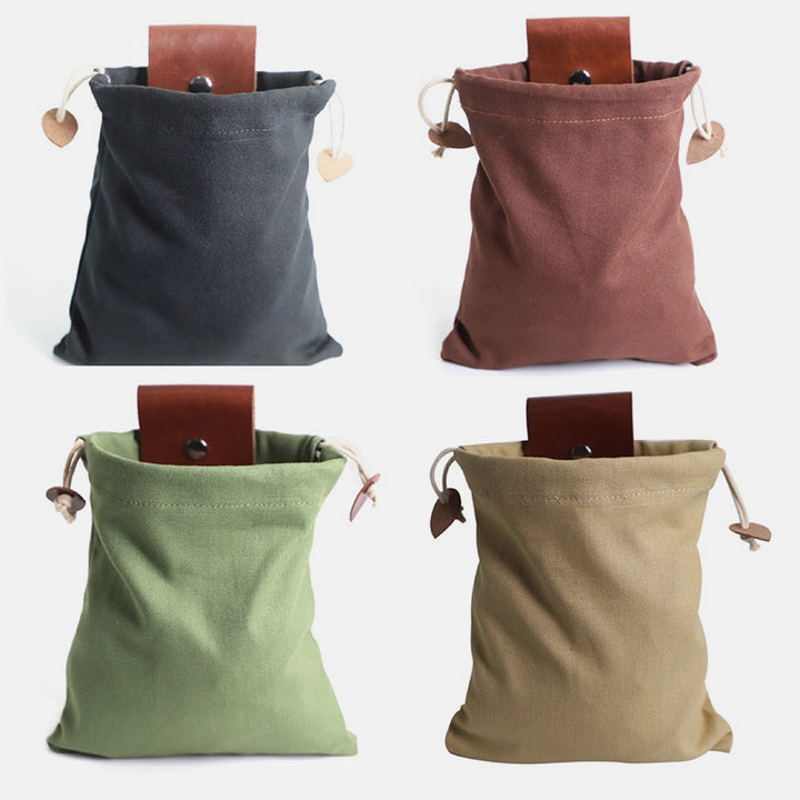 Aufbewahrungstasche aus Leder und Canvas für Bushcraft