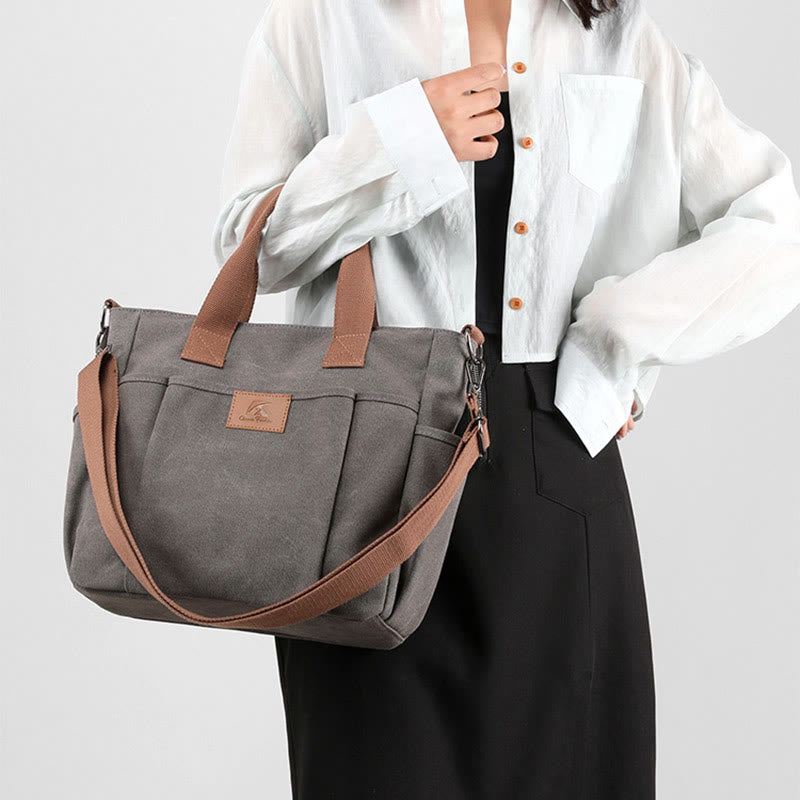 Damen Canvas Handtasche mit mehreren Taschen, wichtige Umhängetasche