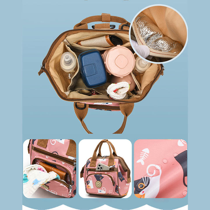 Funktionelle wasserdichte Umhängetasche, umwandelbarer Mini-Rucksack, Mamatasche