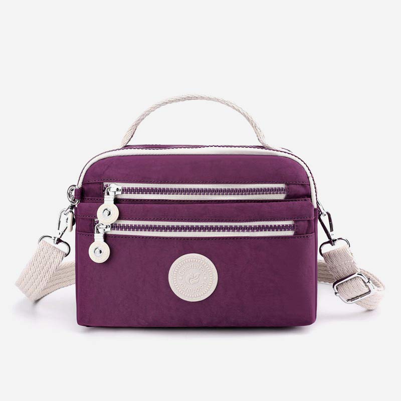 Leichte Handtasche aus Nylon mit mehreren Taschen, kleine Umhängetasche