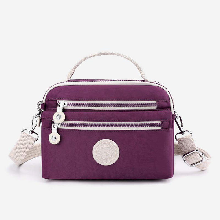Leichte Handtasche aus Nylon mit mehreren Taschen, kleine Umhängetasche
