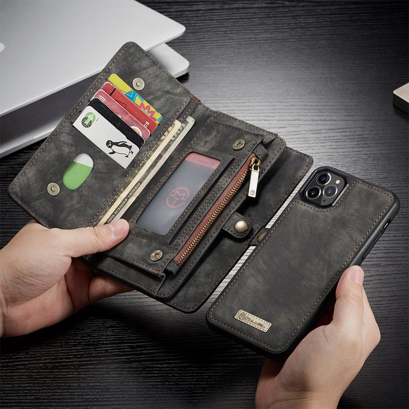 Retro Leder Brieftasche Handytasche für iPhone Samsung Huawei mit Multi-Slot