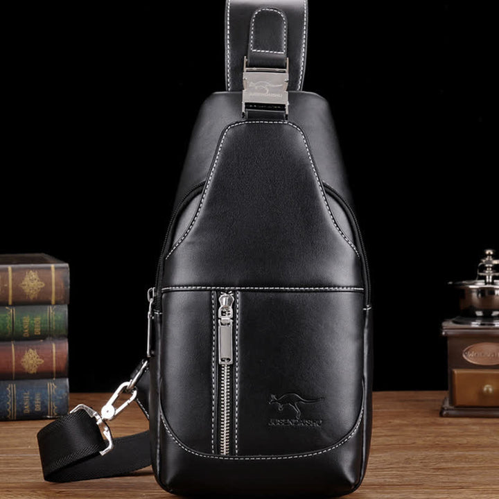Männer Casual Reise Crossbody Brust Sling Tasche Ein Schultergurt