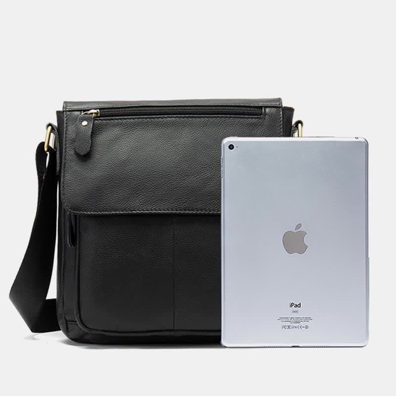 Herren Umhängetasche Echtes Leder Kleine Messenger Bag Crossbody Bag