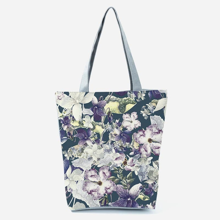 Tragetasche für Damen mit Blumendruck, große Kapazität, Umhängetasche