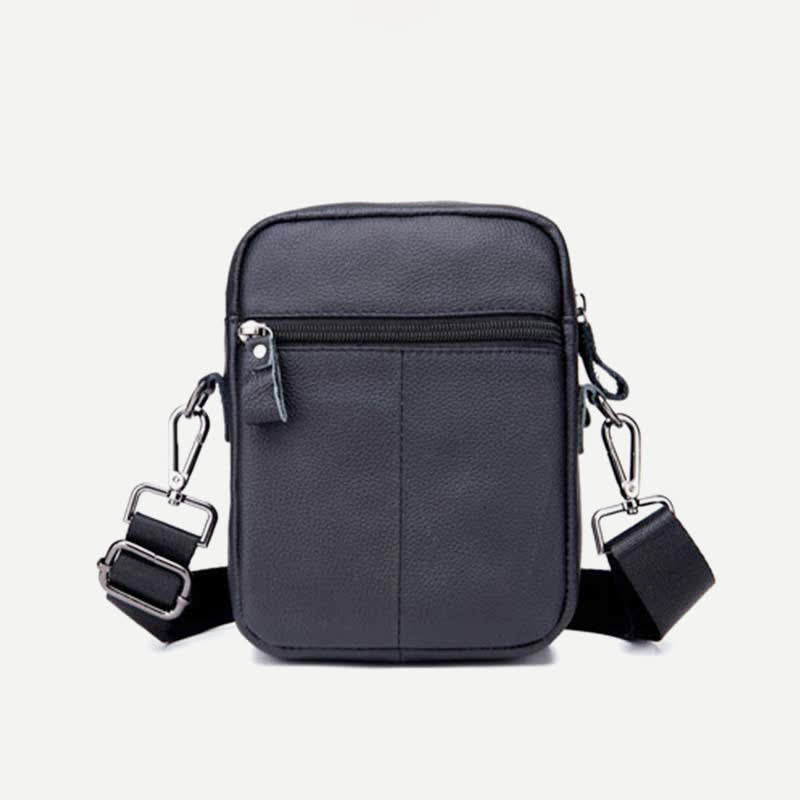 Umhängetasche aus echtem Leder für Herren, Messenger Bag, Schultertasche