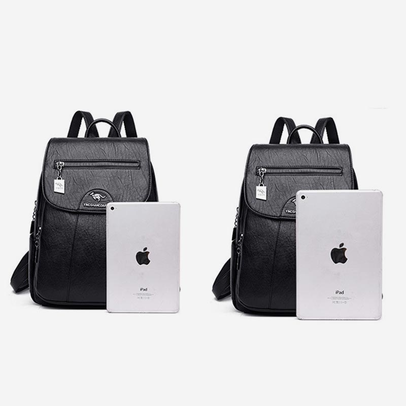 Kleiner Rucksack für Damen, weiches PU-Leder, lässiger Tagesrucksack