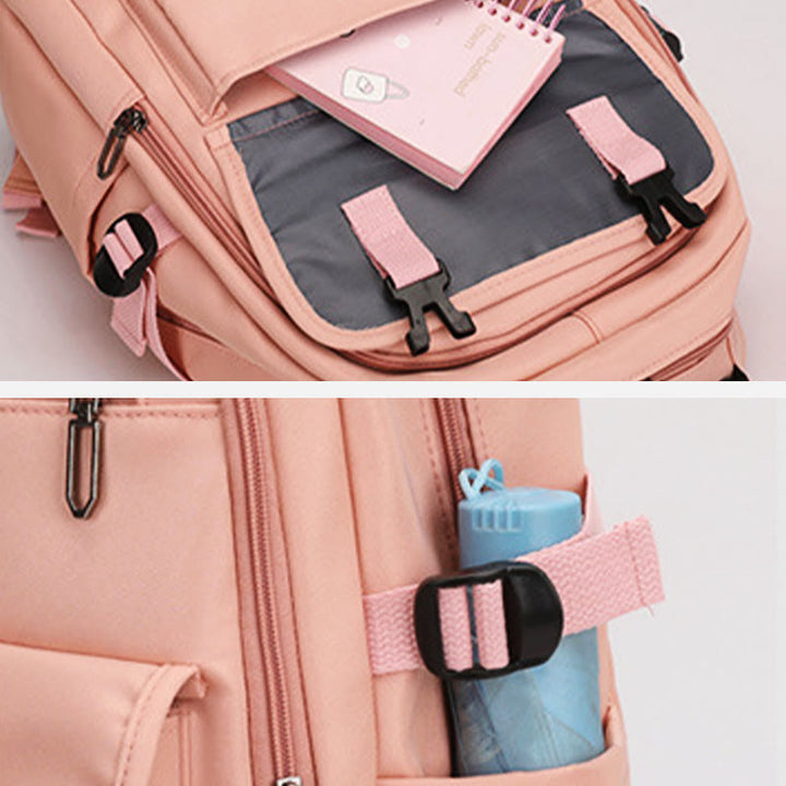 Rucksack für Damen, weicher, atmungsaktiver Stoff, lässige, wasserdichte Reisetasche