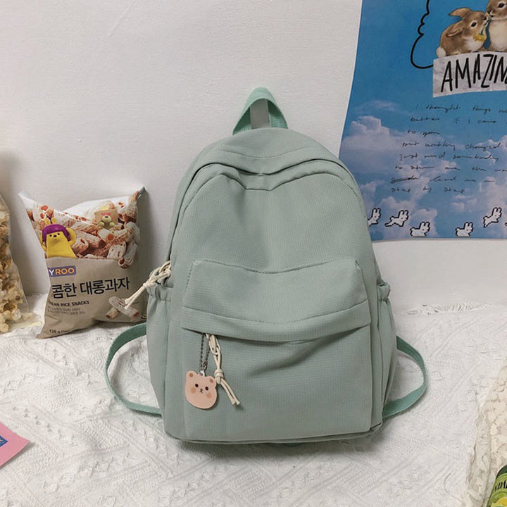 Rucksack für Damen, lässig, cool, solides Nylon, Schul-Umhängetasche