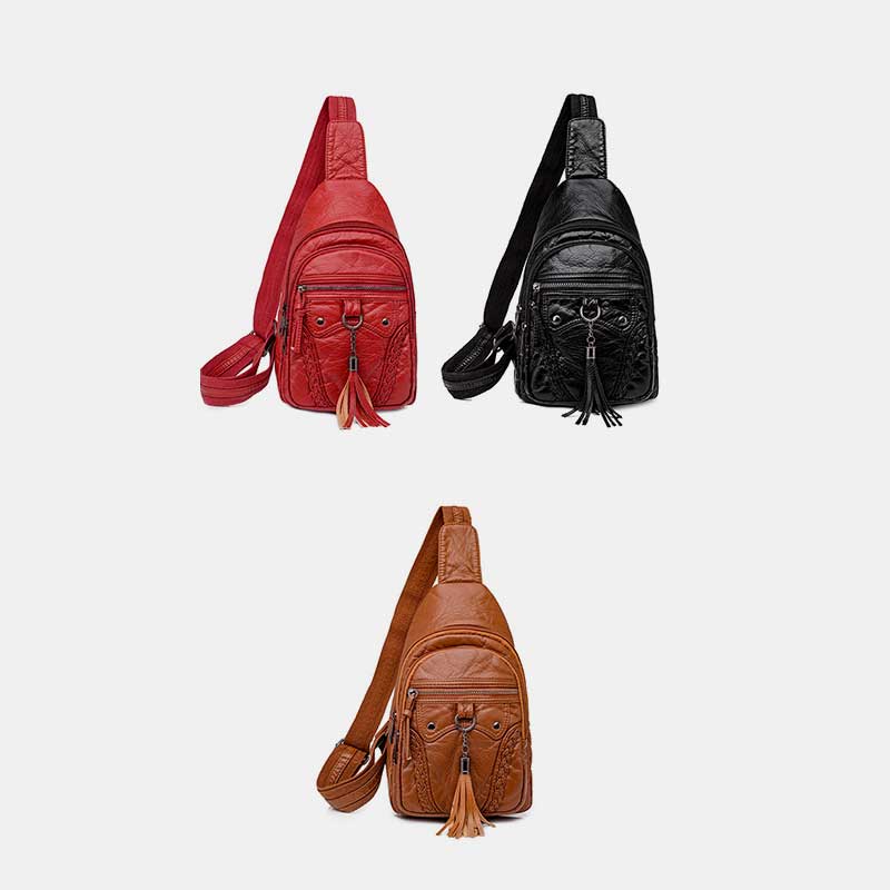 Vintage Schultertasche mit großem Fassungsvermögen