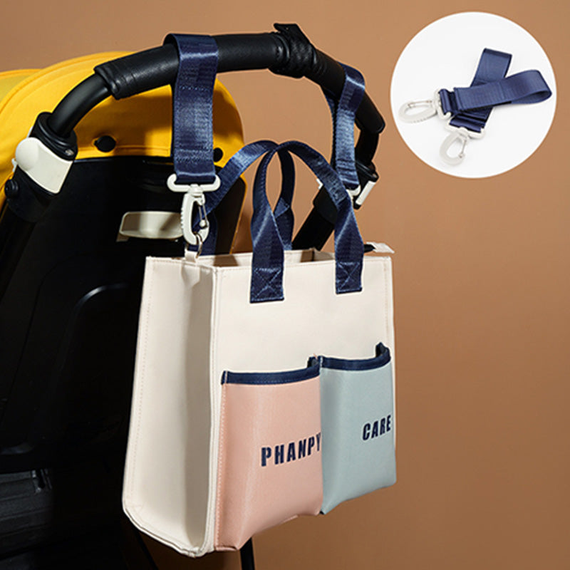 Funktionelle Handtasche, Tote Mommy Bag, Schultertasche mit mehreren Taschen und Umhängegurt