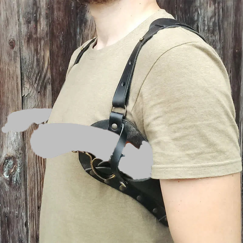Leder Schulterholster für Männer Frauen Retro Kostüm Theater Requisite