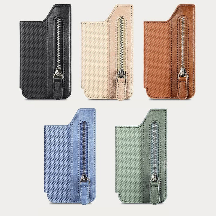 Brieftasche für Telefon Creative Stick Clamshell Style Zurück Kartenhalter