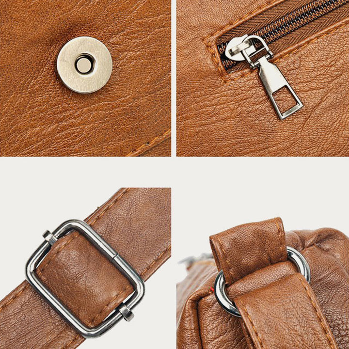 Herz Dekor Umhängetasche Retro Kunstleder Damen Schultertasche