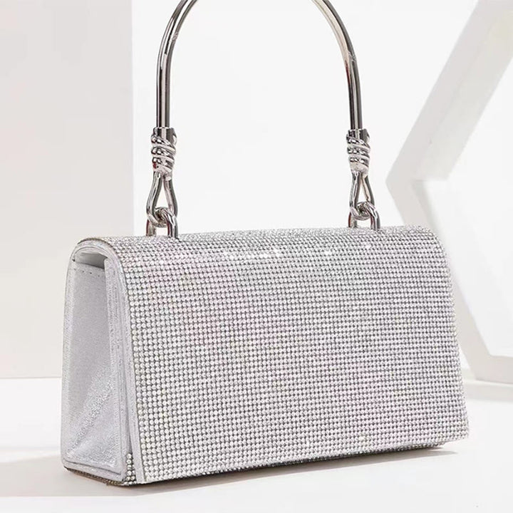 Abendtasche für Damen Glitzer Diamant Leder Leichte Handgelenktasche