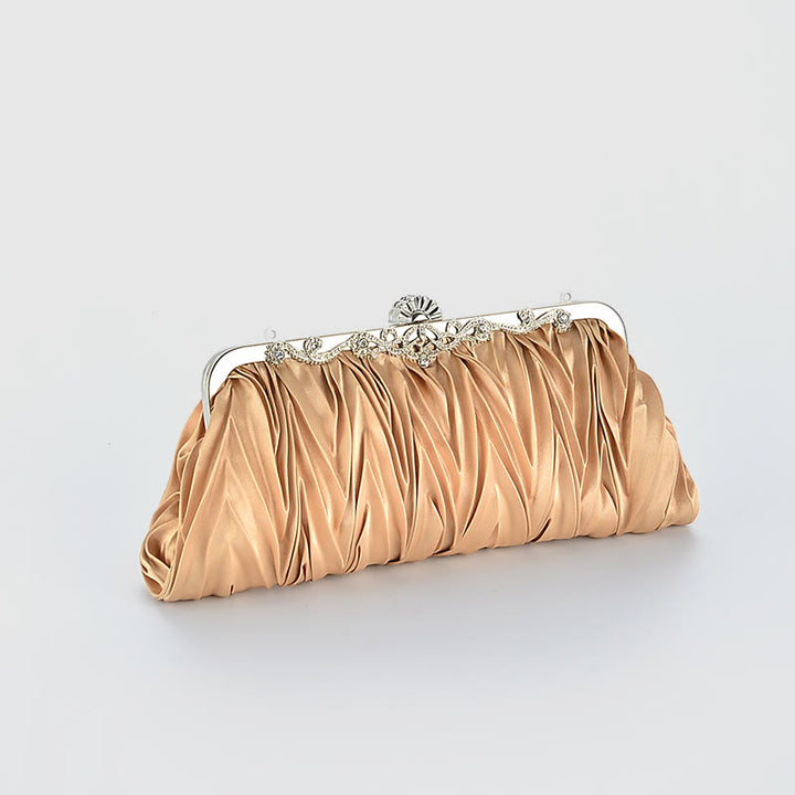 Abendtasche für Frauen Hochzeitsfeier Braut Plissee Kette Tasche