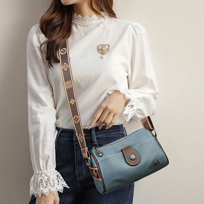 Retro Lady Unterarm Tasche Breiter Riemen Einfache Frauen Umhängetasche