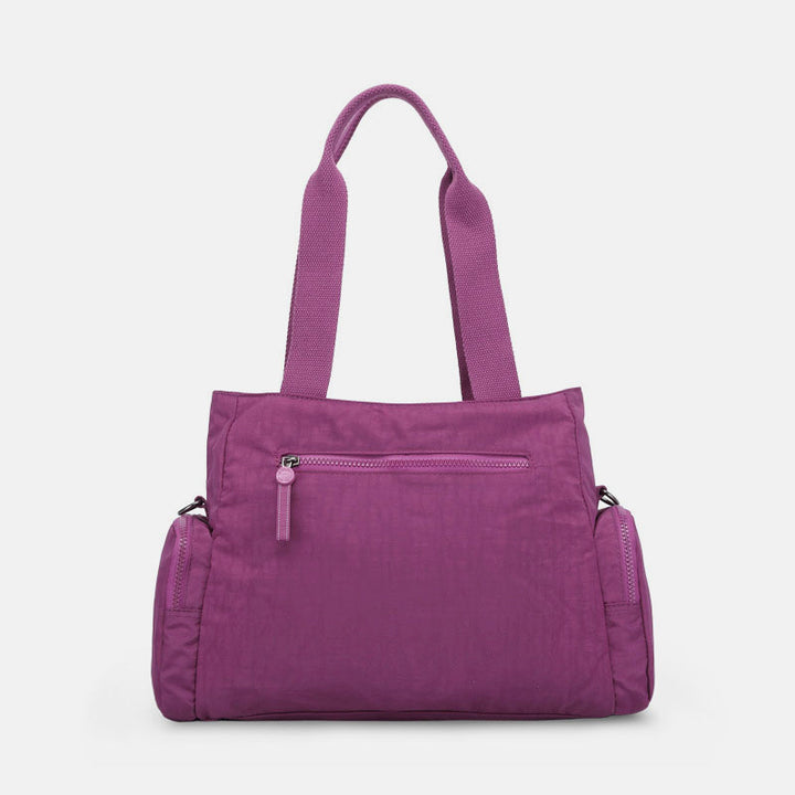 Damen Umhängetasche, leichte Schultertasche aus Nylon mit mehreren Taschen und Reißverschluss