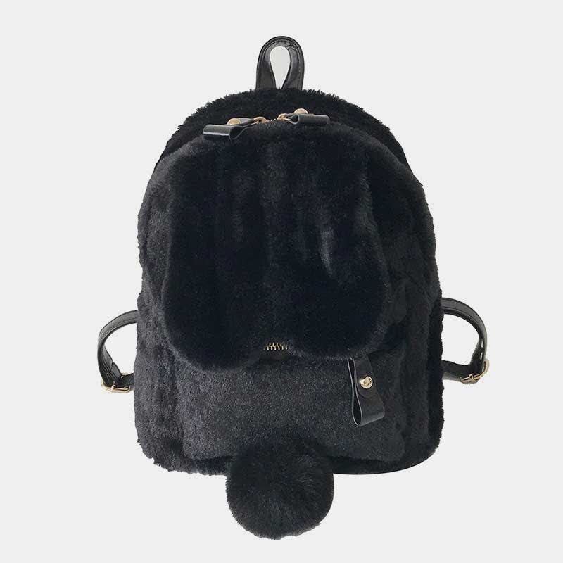 Süßer Plüsch-Rucksack, Tagesrucksack für Frauen und Mädchen mit Hasenohren