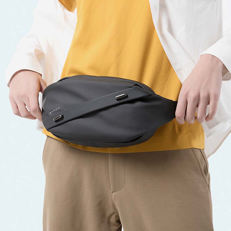 Wasserdichte, stahlbeschichtete Hüfttasche mit großem Fassungsvermögen und Schultertasche